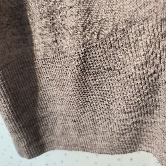 Eileen Fisher Cardigan Sweater 3X Oatmeal Organic Linen Open Duster LagenlooK - Picture 6 of 16